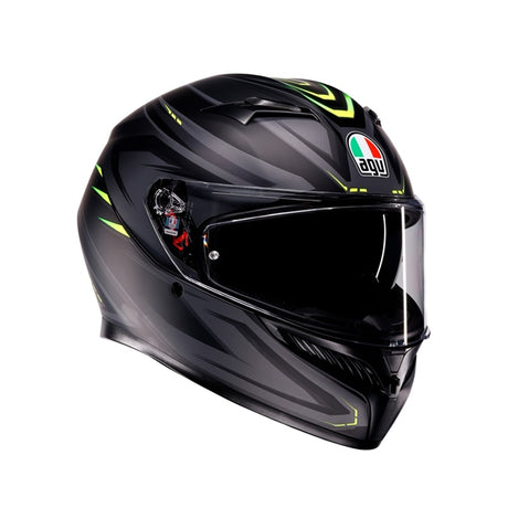 AGV HELM K3 SYTH MAT BK/FLUO Yellow 2XL - Driven Powersports