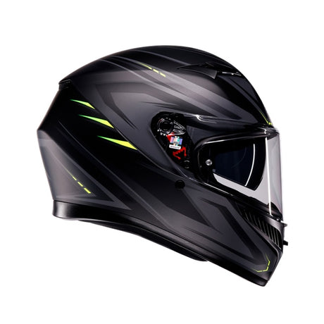 AGV HELM K3 SYTH MAT BK/FLUO Yellow 2XL - Driven Powersports