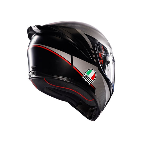 AGV HELM K1 S LAP Matte Black/Gray/Red 2XL - Driven Powersports
