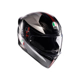 AGV HELM K1 S LAP Matte Black/Gray/Red 2XL - Driven Powersports
