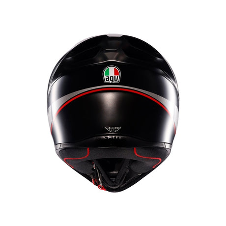AGV HELM K1 S LAP Matte Black/Gray/Red 2XL - Driven Powersports