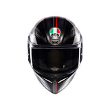AGV HELM K1 S LAP Matte Black/Gray/Red 2XL - Driven Powersports