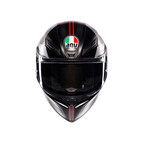AGV HELM K1 S LAP Matte Black/Gray/Red 2XL - Driven Powersports