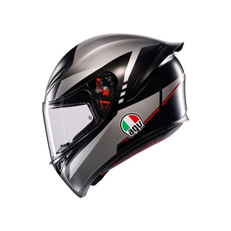 AGV HELM K1 S LAP Matte Black/Gray/Red 2XL - Driven Powersports