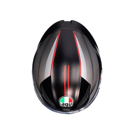 AGV HELM K1 S LAP Matte Black/Gray/Red 2XL - Driven Powersports