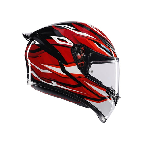 AGV HELM K1 S LION Black/Red/White 2XL - Driven Powersports