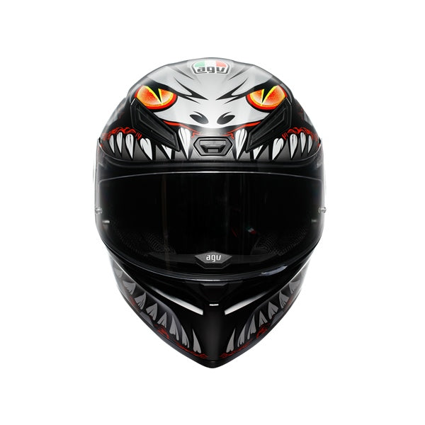 AGV HELM K1 S LYZARD Matte Black/Gray/Red 2XL - Driven Powersports