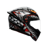 AGV HELM K1 S LYZARD Matte Black/Gray/Red 2XL - Driven Powersports