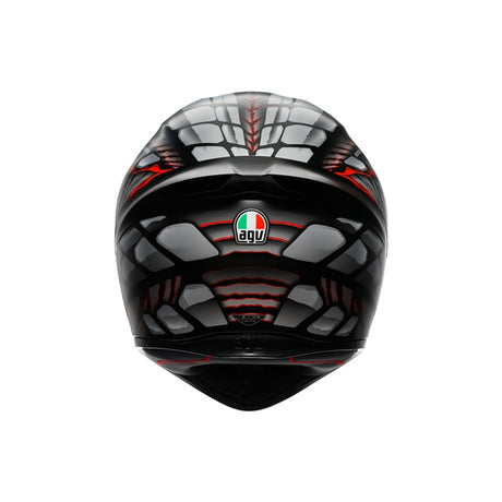 AGV HELM K1 S LYZARD Matte Black/Gray/Red 2XL - Driven Powersports