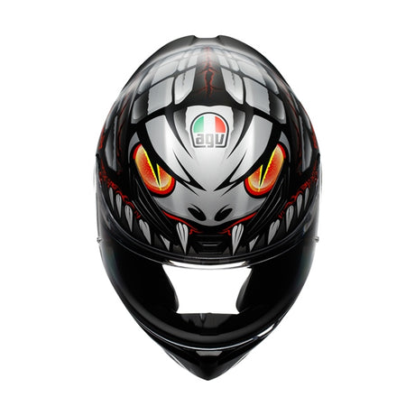 AGV HELM K1 S LYZARD Matte Black/Gray/Red 2XL - Driven Powersports