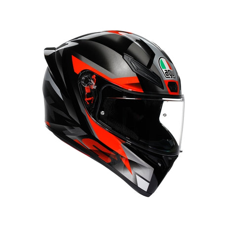 AGV HELM K1 S FASTLAP Black/Gray/Red 2XL - Driven Powersports