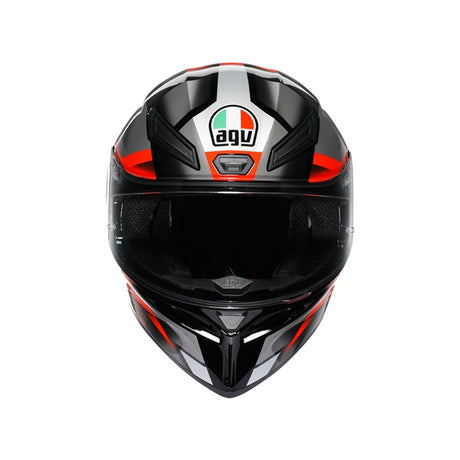 AGV HELM K1 S FASTLAP Black/Gray/Red 2XL - Driven Powersports