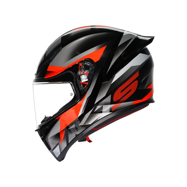 AGV HELM K1 S FASTLAP Black/Gray/Red 2XL - Driven Powersports