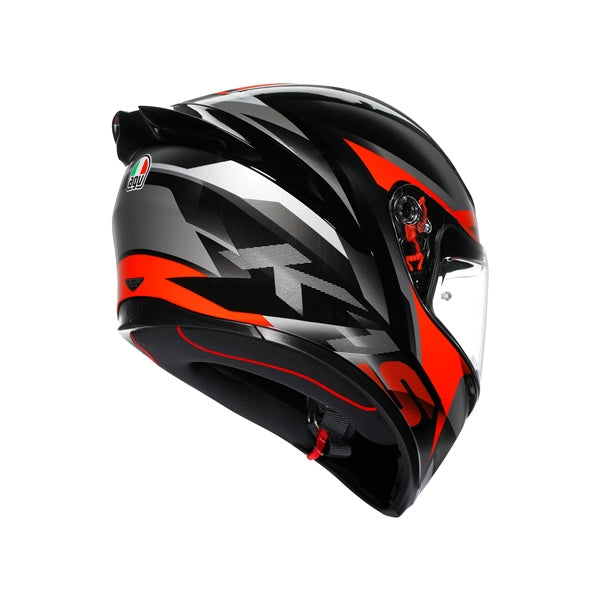 AGV HELM K1 S FASTLAP Black/Gray/Red 2XL - Driven Powersports