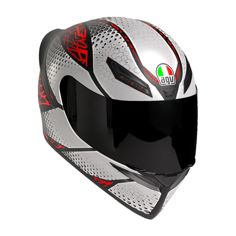 AGV HELM K1 S SPEEDARMOR Matte Black/Gray/Red 2XL - Driven Powersports