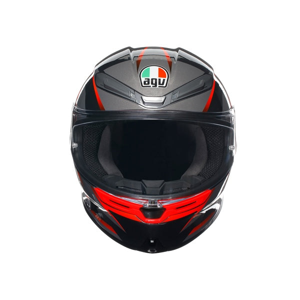 AGV HELM K6 S SLASHCUT Black/Gray/Red 2XL - Driven Powersports