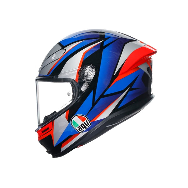 AGV HELM K6 S SLASHCUT Black/Blue/Red 2XL - Driven Powersports
