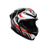 AGV HELM K6 S KARVE Matte Black/White/Red 2XL - Driven Powersports