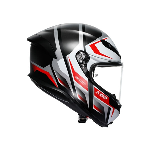 AGV HELM K6 S KARVE Matte Black/White/Red 2XL - Driven Powersports