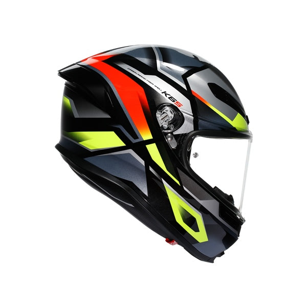 AGV HELM K6 S ERAZER BK/RD/FLUO Yellow 2XL - Driven Powersports