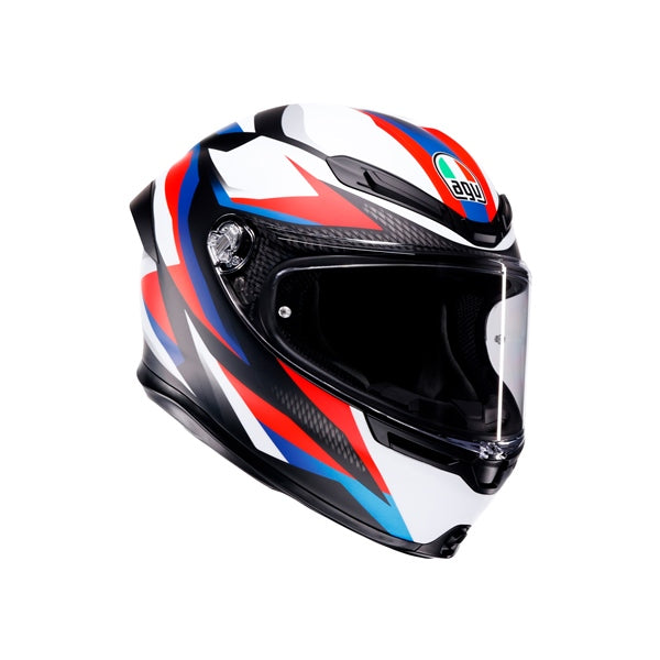 AGV HELM K6 S TIMEWARP Matte Black/Red/Blue 2XL - Driven Powersports