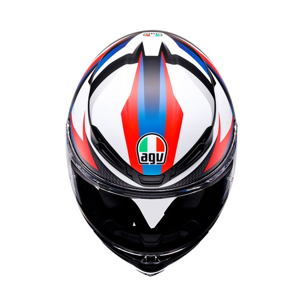 AGV HELM K6 S TIMEWARP Matte Black/Red/Blue 2XL - Driven Powersports