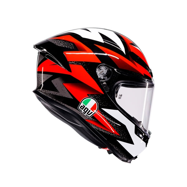 AGV HELM K6 S BRAVEN Black/Red/White 2XL - Driven Powersports