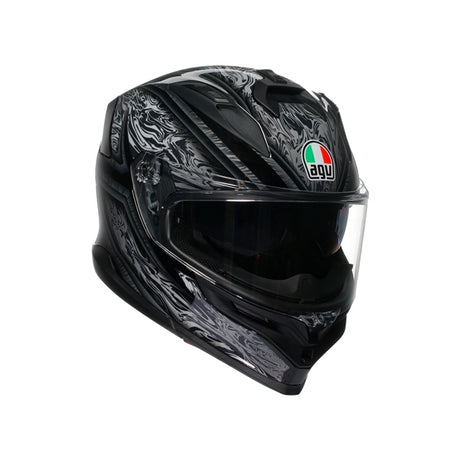 AGV HELM K7 DAMASCUS Black/Silver 2XL - Driven Powersports