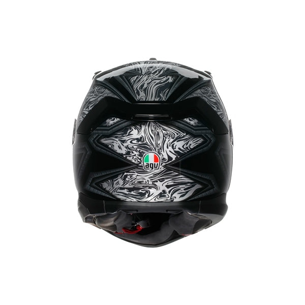 AGV HELM K7 DAMASCUS Black/Silver 2XL - Driven Powersports