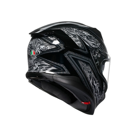 AGV HELM K7 DAMASCUS Black/Silver 2XL - Driven Powersports