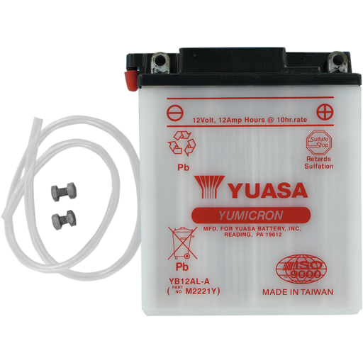 YUASA YB12AL-A YUMICRON 12 VOLT Front - Driven Powersports