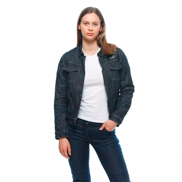 Dainese Denim Tex Jacket - Women Blue 38 - Driven Powersports