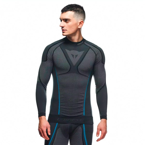 Dainese Dry LS - Long Sleeve Base Layer - Men Black/Blue XS-S - Driven Powersports