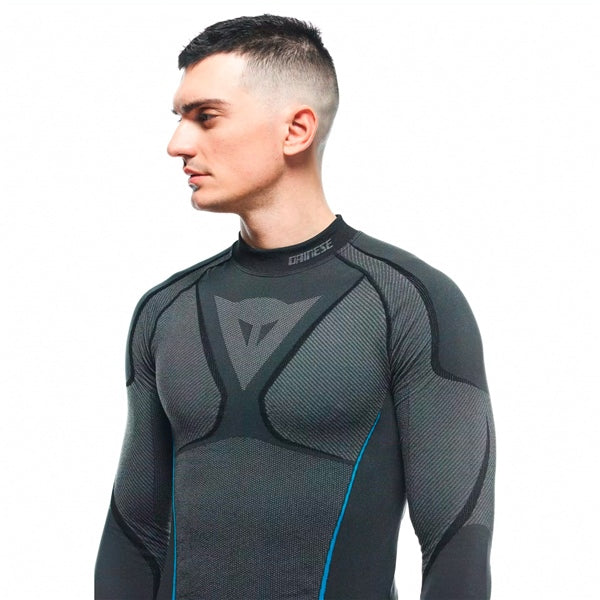 Dainese Dry LS - Long Sleeve Base Layer - Men Black/Blue XS-S - Driven Powersports