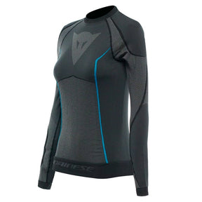 Dainese Dry LS - Long Sleeve Base Layer - Women Black/Blue XS-S - Driven Powersports