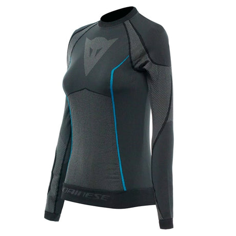 Dainese Dry LS - Long Sleeve Base Layer - Women Black/Blue XS-S - Driven Powersports