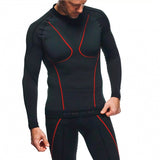 Dainese Thermo LS - Long Sleeve Base Layer for Men - Men Black/Red XS-S - Driven Powersports