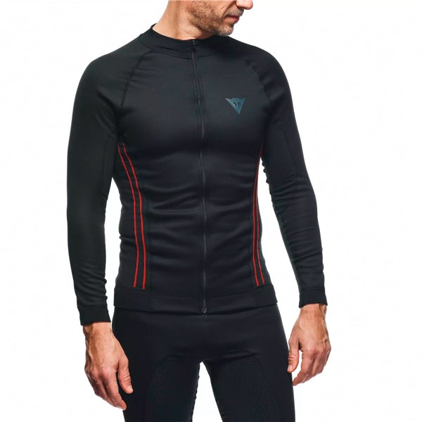 Dainese No-Wind Thermo SL - Long Sleeve Base Layer - Men Black/Red XS-S - Driven Powersports