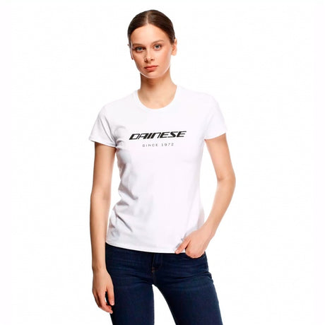 Dainese Essence Wordmark T-Shirt - Women White S - Driven Powersports