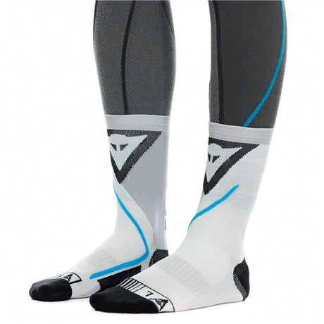 Dainese Mid Technical Socks - Unisex Black/Blue 36/38 - Driven Powersports