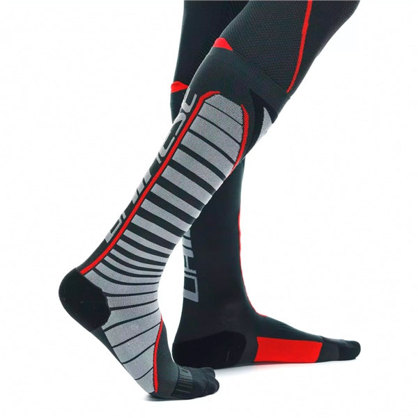 Dainese Long Thermal Socks - Unisex Black/Red 36/38 - Driven Powersports