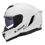LS2 Storm III Full-Face Helmet Solid Glossy White 3XL - Driven Powersports