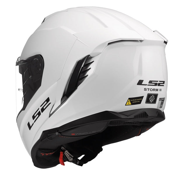 LS2 Storm III Full-Face Helmet Solid Glossy White 3XL - Driven Powersports