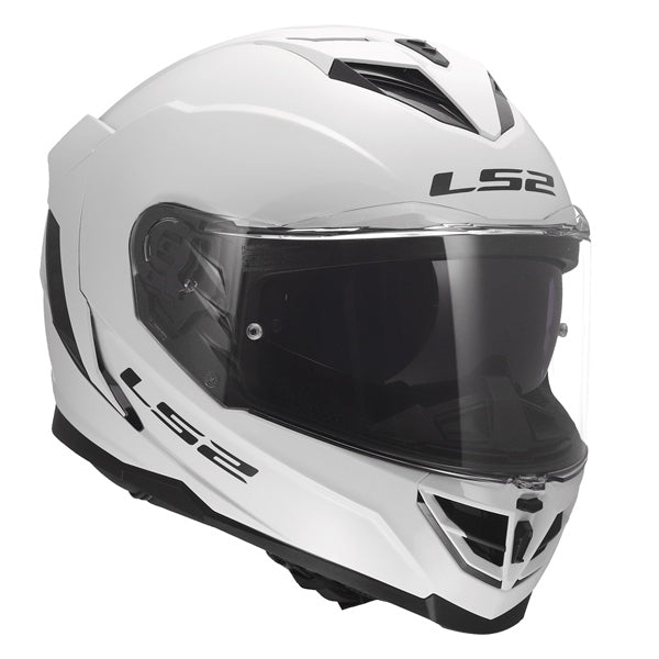 LS2 Storm III Full-Face Helmet Solid Glossy White 3XL - Driven Powersports