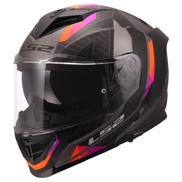 LS2 Storm III Full-Face Helmet Sporty Matte Gray/Mauve M - Driven Powersports