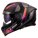 LS2 Storm III Full-Face Helmet Sporty Matte Gray/Mauve M - Driven Powersports