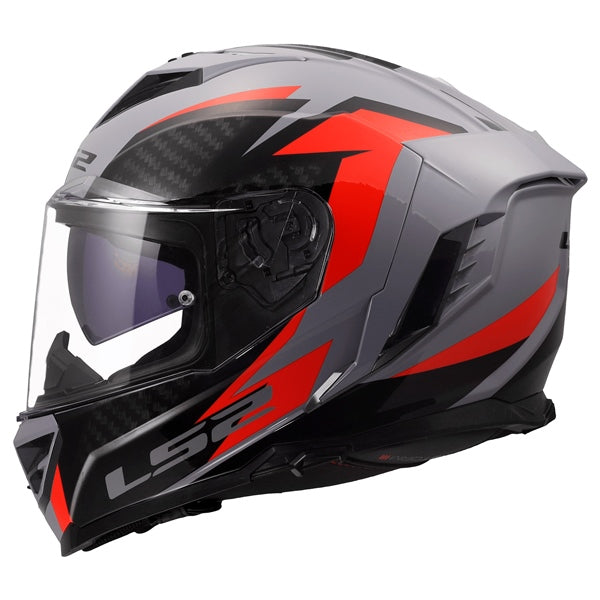 LS2 Storm III Full-Face Helmet Dynamo Gray/Red 2XS - Driven Powersports