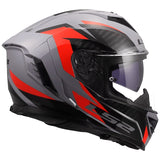 LS2 Storm III Full-Face Helmet Dynamo Gray/Red 2XS - Driven Powersports