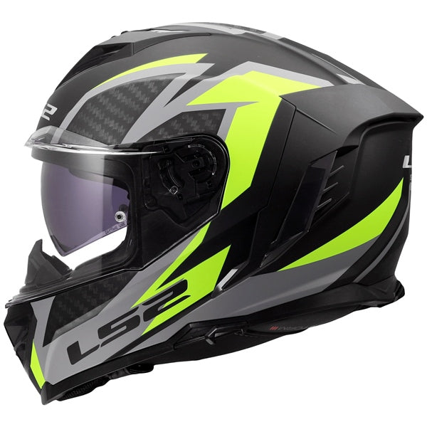 LS2 Storm III Full-Face Helmet Dynamo Matte Black/High-Visibility Yellow 2XS - Driven Powersports