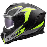 LS2 Storm III Full-Face Helmet Dynamo Matte Black/High-Visibility Yellow 2XS - Driven Powersports